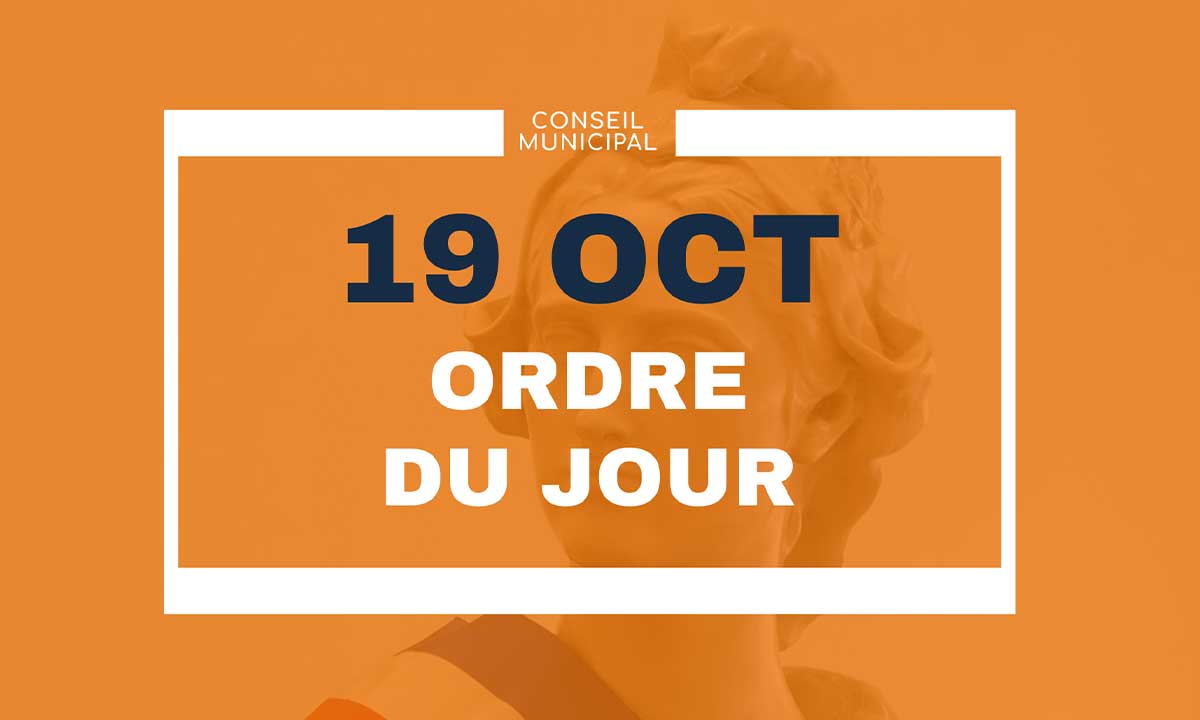 ordre du jour du conseil municipal du Plessis Robinson du 19 octobre 2022