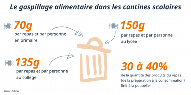 Les chiffres du gaspillage alimentaire dans les cantines scolaires